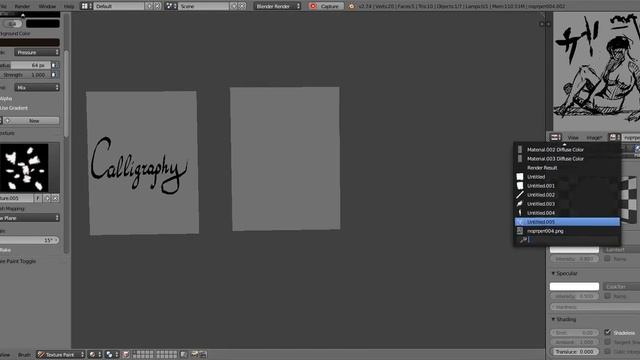 Photoshop in Blender: Сalligraphy brushes (test004) смотреть онлайн
