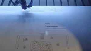 Изготовление подарочной коробки методом гравировки и резки на лазерном станке Watson. Фанера 4 мм