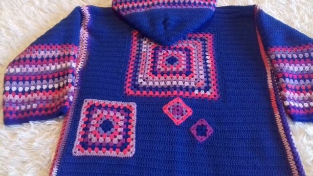 ПАЛЬТО-КАРДИГАН КРЮЧКОМ .ДЕМОНСТРАЦИЯ ГОТОВОГО ИЗДЕЛИЯ.