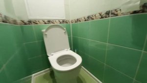 Отделка туалета панелями пвх Новита ( Океан зеленый )