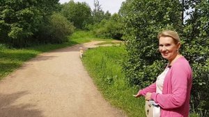 Гуляем без поводка! Обучение щенка Акита Ину.