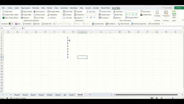 Excel - Tailor Restore Data function - Undo Last Macro Action See description