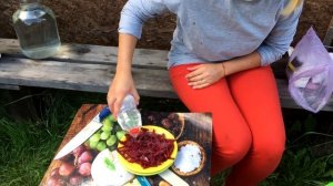 Борщ в казане на костре. Очень вкусный!!