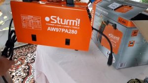 Сварочный инвертор-полуавтомат Sturm AW97PA280  обзор распаковка