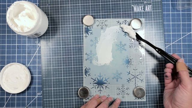 #teamtinyholidayhop Stenciled Holiday Cards