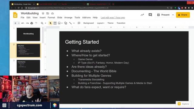 CGS Live - Game Design 23 - Intro to Worldbuilding смотреть онлайн