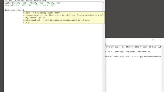 Python Dictionaries - Combine two lists to make a dictionary