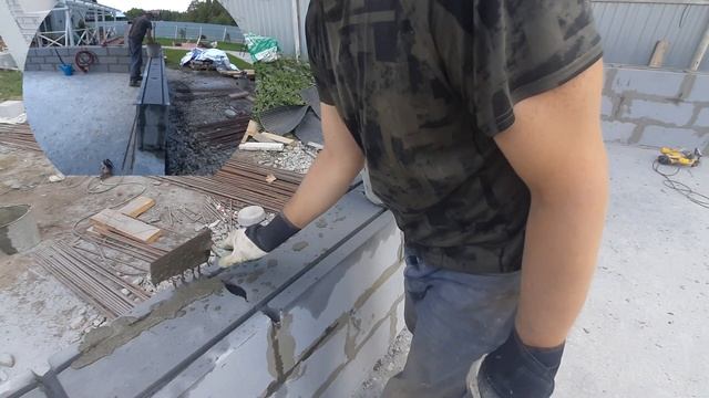 Строительство гаража. Армирование стен из газобетона
