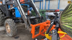 Беларус-82 и щетка с бункером