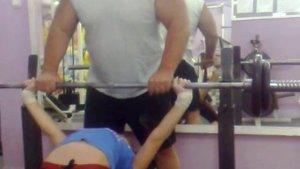 Жим лежа 50 кг. на 8 раз Марьяна Наумова 11 лет, 21.11.10