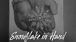 РИСУЮ карандашом СНЕЖИНКУ В РУКАХ | Вязание ластиком | snowflake in hand