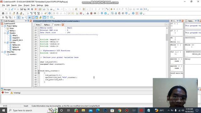 Flipflop dan Counter Menggunakan Proteus X CVAVR смотреть онлайн