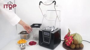 Itop коммерческий блендер для приготовления смузи 1500 мл, миксеры еды с 5 функциями, черная/белая