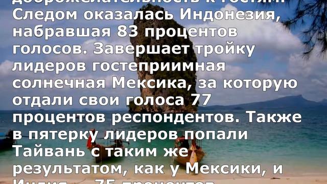 Появился рейтинг самых гостеприимных стран мира смотреть онлайн