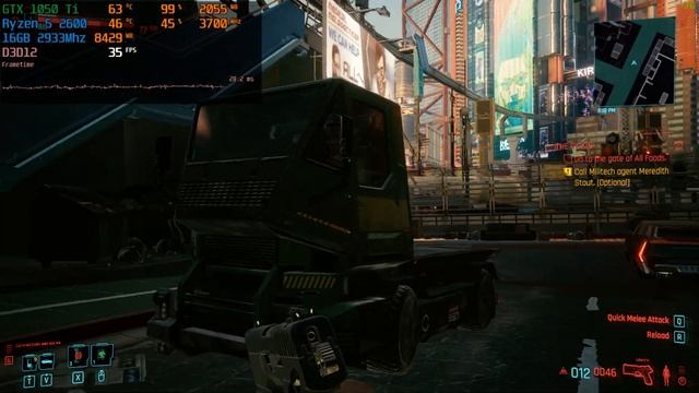 Cyberpunk 2077 - Patch 1.05 : GTX 1050 Ti + Ryzen 5 2600 смотреть онлайн