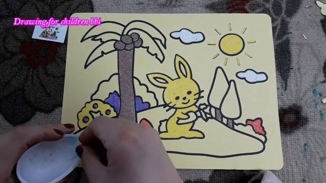 Colored Sand Painting Rabbit Toy for Kids |PINK GIRL смотреть онлайн