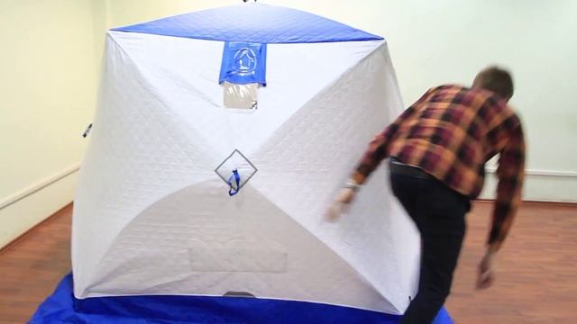 Сборка палатки для рыбалки Пингвин Призма Термолайт смотреть онлайн