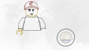 Viagens Incriveis - Travel Mascot -  lego man - Drawing