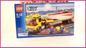 Lego City. Перевозчик скоростной моторной лодки (4643)