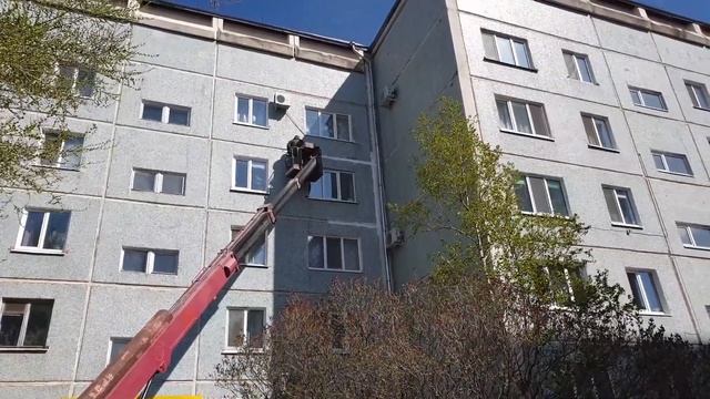 Применение Броня Фасад теплоизоляция межпанельных швов  многоквартирного жилого дома Благовещенск