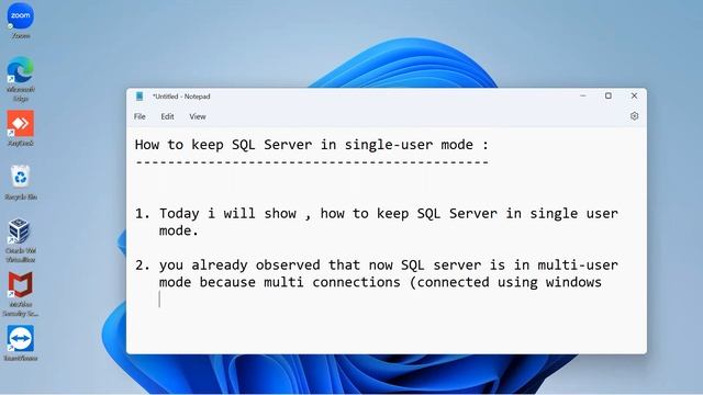 SQL SERVER IN SINGLE-USER MODE смотреть онлайн