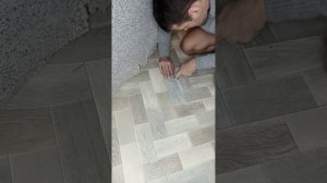 Сложная склейка холодной сваркой линолеума ромбом