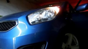 KIA Venga.Дневные ходовые огни в блоке поворотника фары.