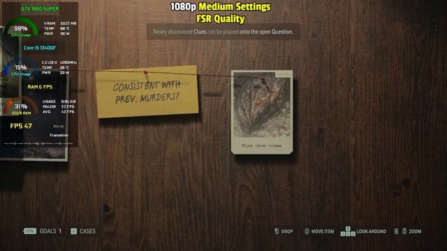 Alan Wake 2 : GTX 1660 SUPER - 1080p смотреть онлайн