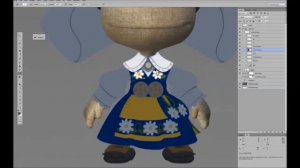 Concept art of traditional Swedish costume for Sackboy