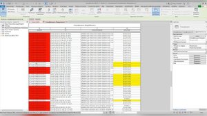 Условное форматирование (Формат условий) ячеек ведомости в Autodesk Revit