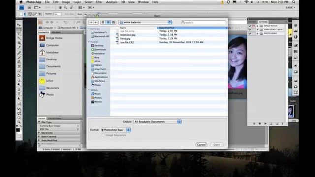 Editing White balance on a JPEG file using Photoshop Raw Editor [ www.photolooks.net ] смотреть онлайн