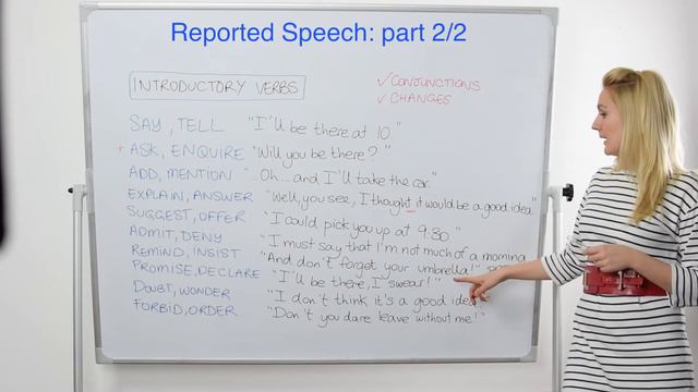 Reported Speech (part 2 of 2) - English Grammar Lesson with Julia смотреть онлайн