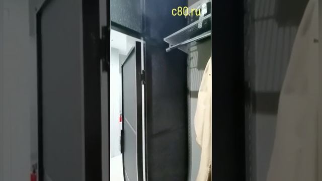 Гардероб с зеркальной распашной дверью лофт