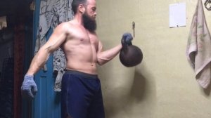 Гиря 24 кг на Бицепс+Маленькая хитрость в хвате!