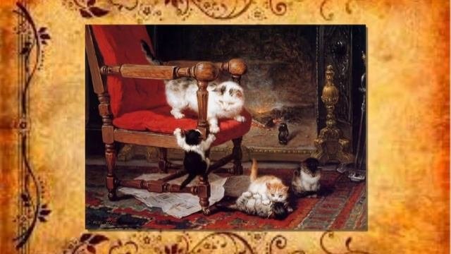 Художник Henriette Ronner Knip.  Картины с кошками