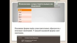 4 класс изменение имён существительных по падежам