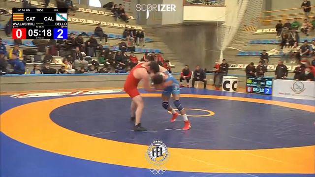 1/2 - 74KG - LO - AVALASHVILI, OTAR (CAT) BELLO ALVAREZ, SAUL (GAL) смотреть онлайн