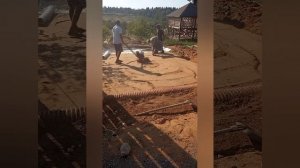 Монолитная плита. Парковка для машины. 200 мм - толщина.