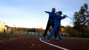 Обучение метания копья. Начальный уровень. Learning to throw a spear. First level.