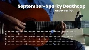September- Sparky Deathcap Guitar Tabs. #guitar #tabs #september #music #song #instagram