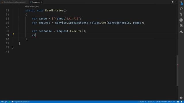 Google Sheets and .NET Core with C# смотреть онлайн