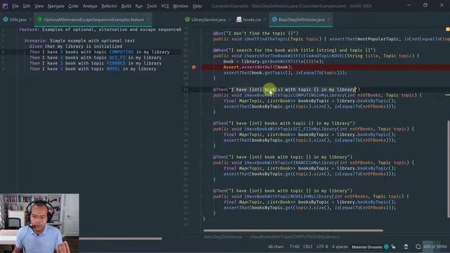 Complete Course of Cucumber for Java: Optional and alternative text and escape sequence смотреть онлайн