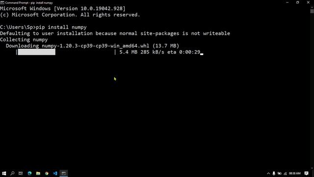 Install Python Library NumPy In Windows10 | Visual Studio Code