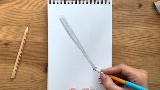 Как нарисовать биту карандашом | Рисунок для начинающих поэтапно смотреть онлайн