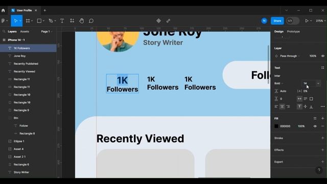 ? Figma UI Design Tutorial | Creating a Modern User Profile Page | Figma Tutorial for Beginners ?