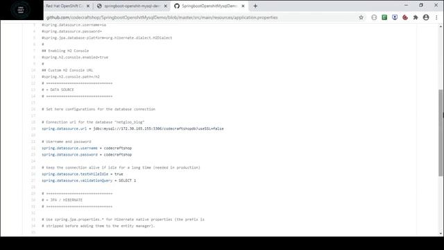Deploy Springboot mysql application on Openshift