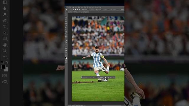 Editing this epic photo of messi using Photoshop beta generative fill #generativefill #ai #photosho