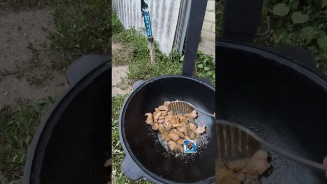 Готовим плов. Новый казан и печь. смотреть онлайн