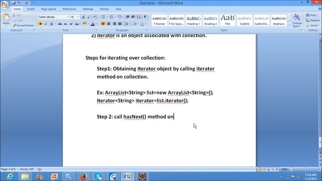 11 Explain iterator and methods in iterator in java