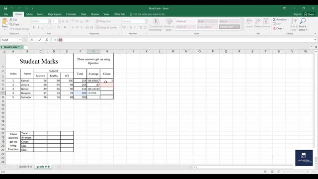 Grade 9/10 ICT - Excel - Part - 02 (Sinhala)